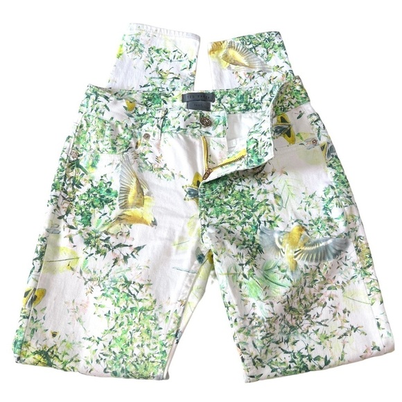 Ted Baker Paris Bird Print Mid Rise Skinny Jeans Women’s 26, fit like a 0 - Picture 7 of 14